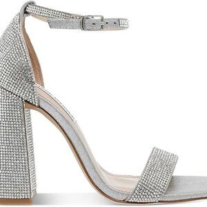 Sheln Silver Rhinestone Chucky Heel